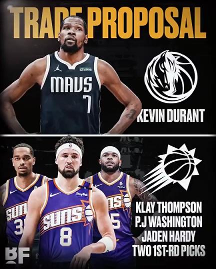 和歐文濃眉組三巨？美媒：獨行俠可用克萊+PJ+哈迪+倆首輪去換KD