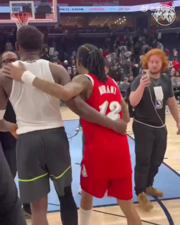 狼王&槍王惺惺相惜！華子賽后與莫蘭特相互致意！