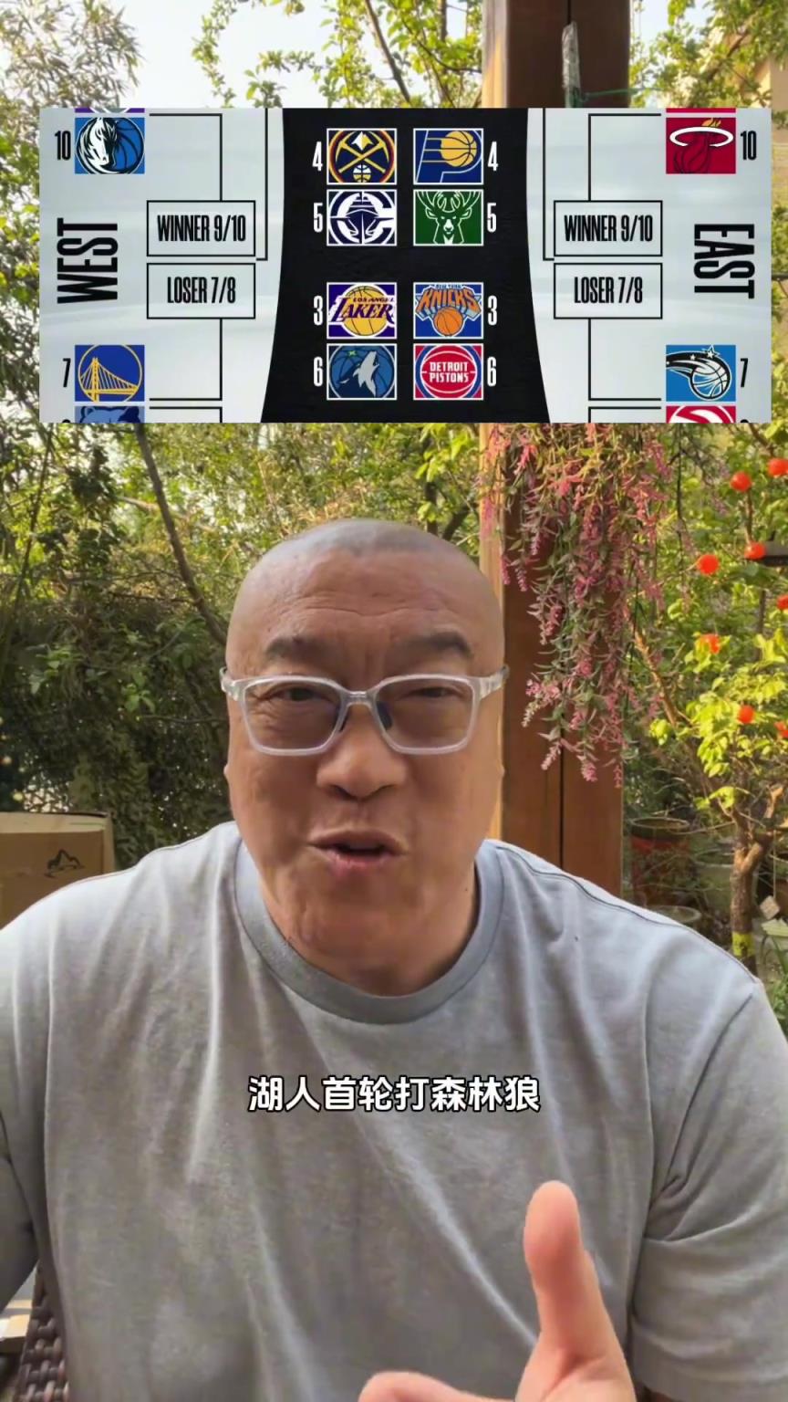 湖人打森林狼！馬?。褐灰獤|契奇像上賽季打戈貝爾那樣就行